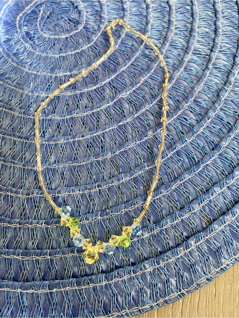 Vintage Swarovski. Bead  Children’s Necklace 7” In